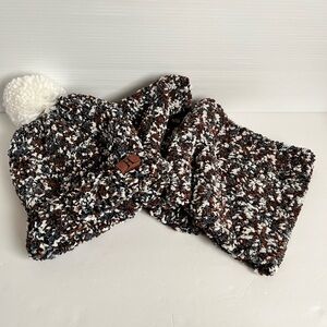 Cozy Knit Beanie and Scarf Set with Pom Pom